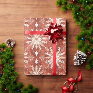 Geschilderde Sneeuwvlok Vakantie Kerstmis Cadeaupapier
