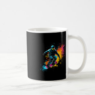 Geschilderde Snowboarder Mannen Artistic Boys Snow Koffiemok