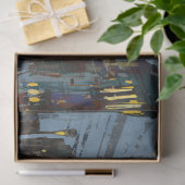 Geschilderde stad 's nachts tissuepapier (Geschenk)