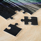 Geschilderde stads-winterscène 1006 legpuzzel (Zijkant)