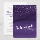 Geschilderde ster bruiloft repetitie diner uitnodi kaart (Voorkant / Achterkant)