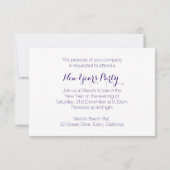 Geschilderde ster New Years Party uitnodiging (Achterkant)