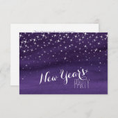 Geschilderde ster New Years Party uitnodiging (Voorkant / Achterkant)