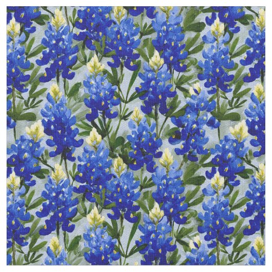 Geschilderde stijl Bluebonnet stof (Close Up)