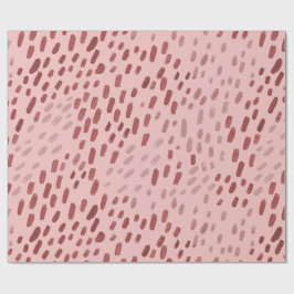 Geschilderde Stippen Blozen Roze Cadeaupapier