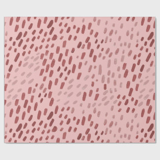 Geschilderde Stippen Blozen Roze Cadeaupapier