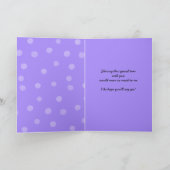 Geschilderde Stippen paarse Wees Mijn Getuige Kaar (Binnen)