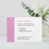 Geschilderde Stippen roze witte bruiloft Kaart (Staand voorkant)