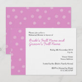 Geschilderde Stippen roze witte repetitie Binnenko Kaart (Voorkant / Achterkant)