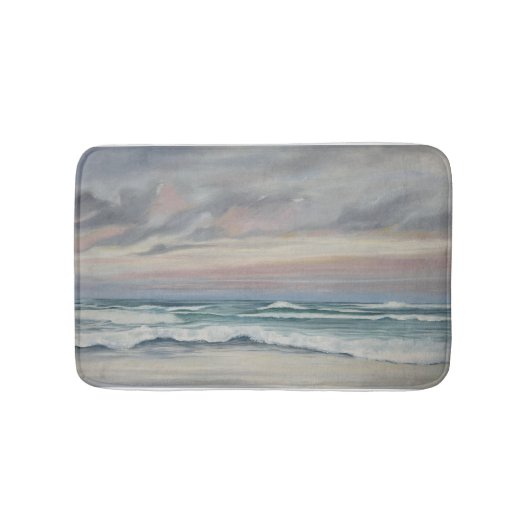 Geschilderde strandtafereel badmat (Voorkant)