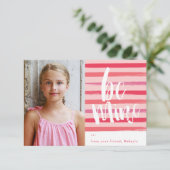 Geschilderde streep foto klas valentijnsdag kaart (Staand voorkant)