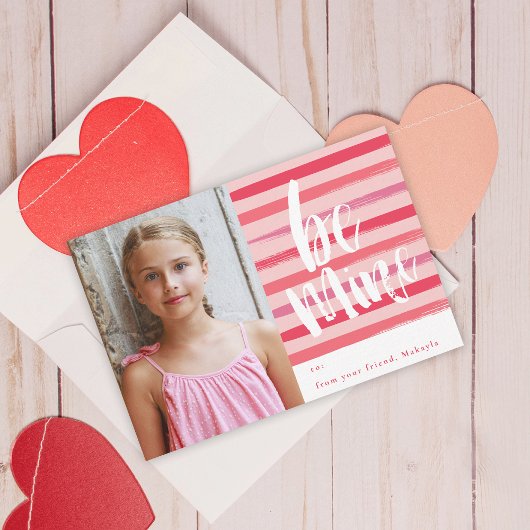 Geschilderde streep foto klas valentijnsdag kaart