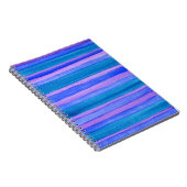 Geschilderde strepen: Blauwgroen, blauw, violet Notitieboek (Rechterzijde)