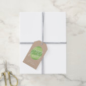 Geschilderde Strepen Paasei Cadeaulabel (Met Touw)