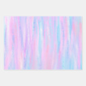 Geschilderde Strepen Turquoise Roze Paars Inpakpapier Vel (Voorkant)