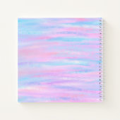 Geschilderde Strepen Turquoise Roze Paars Notitieboek (Achterkant)