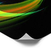 Geschilderde stroomfractal poster (Hoek)