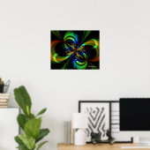 Geschilderde stroomfractal poster (Thuiskantoor)