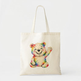 geschilderde teddybeer tas