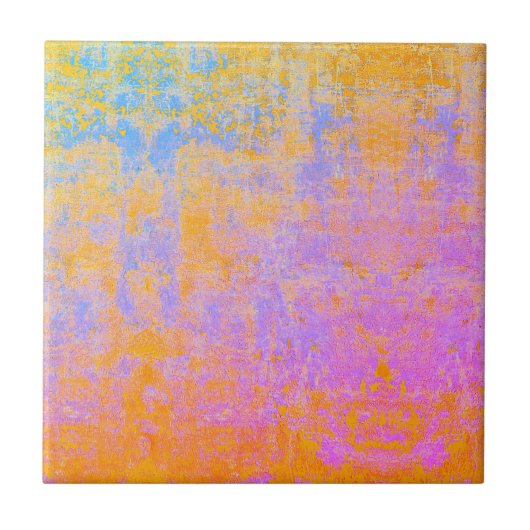 Geschilderde textuur keramische tegel tegeltje (Voorkant)