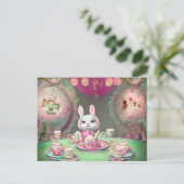 Geschilderde Theepartij Briefkaart (Staand voorkant)