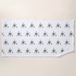 Geschilderde Trillium Spring Wildflower Beach Hand Strandlaken