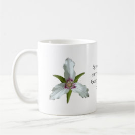 Geschilderde Trillium Spring Wildflower Coffee Mok