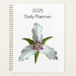 Geschilderde Trillium Spring Wildflower Daily Plan Planner