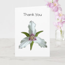 Geschilderde Trillium Spring Wildflower Dank u kaa Kaart
