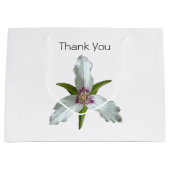 Geschilderde Trillium Spring Wildflower Gift Bag Groot Cadeauzakje (Voorkant)