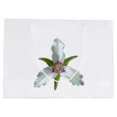 Geschilderde Trillium Spring Wildflower Gift Bag Groot Cadeauzakje (Achterkant)