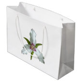 Geschilderde Trillium Spring Wildflower Gift Bag Groot Cadeauzakje (Achterkant Gekanteld)