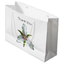 Geschilderde Trillium Spring Wildflower Gift Bag Groot Cadeauzakje
