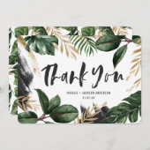 Geschilderde tropische dank je kaart (Voorkant / Achterkant)