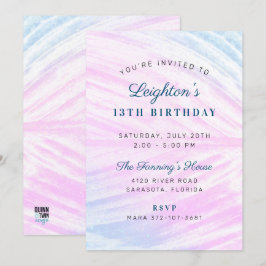 Geschilderde tropische lef op zaterdag kaart