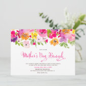 Geschilderde tuin lente bloemenbrunch moederdag kaart (Staand voorkant)