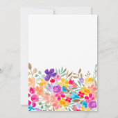 Geschilderde tuin wilde bloemen 3 foto's afstudere aankondiging (Achterkant)