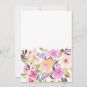 Geschilderde tuinbloemen waterverf Sweet 16 Kaart (Achterkant)