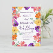 Geschilderde tuinveldboemen foto script  kaart (Staand voorkant)