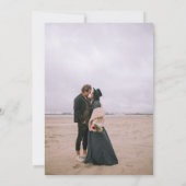 Geschilderde tuinvrijbloemen foto script bruiloft kaart (Achterkant)