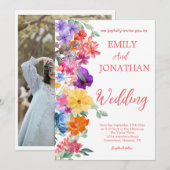 geschilderde tuinvrijbloemen foto script  kaart (Voorkant / Achterkant)