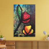 Geschilderde tulpen canvas afdruk (Insitu (Woonkamer))