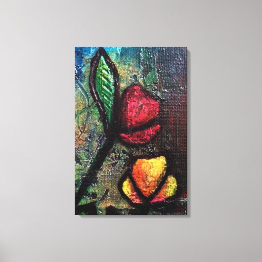 Geschilderde tulpen canvas afdruk (Voorkant)