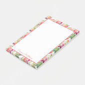 Geschilderde Tulpen Waterverf Bloemen met Jouw naa Post-it® Notes (Schuin)