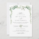 geschilderde uitnodiging voor eucalyptusbruiloft (Voorkant)