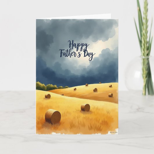 Geschilderde Vaderdag Hemelkaart Kaart (Voorkant)