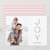 Geschilderde vakantiekaart met Kerst foto Feestdagenkaart (Voorkant / Achterkant)