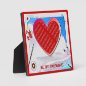 Geschilderde Valentijn Hart Foto Plaque toevoegen Fotoplaat (Voorkant)