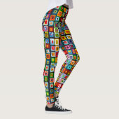 Geschilderde vierkantjes Boho Mosaic Leggings (Rechts)