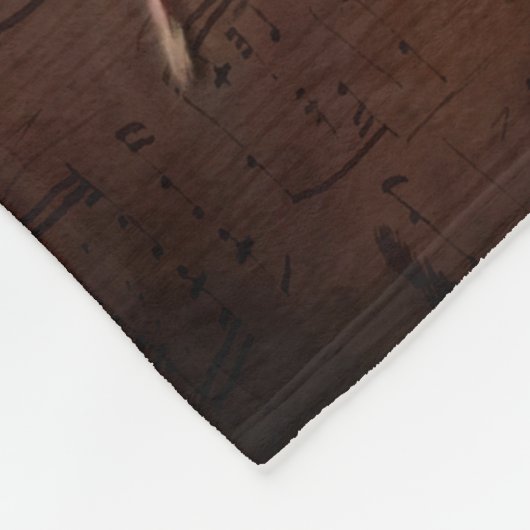 Geschilderde  Viool Fleece Deken (Hoek)